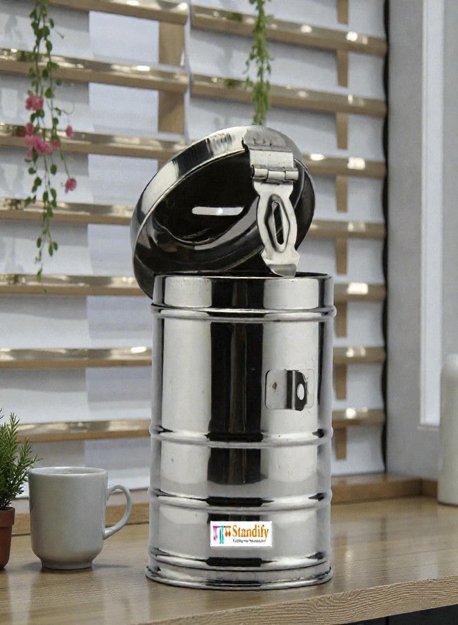 Standify® 1500ML Big Money Bank_A Stainless Steel Money Box Heavy Duty Bachat Gulak for Kids & Adults Unbreakable Piggy Bank. - Image 1